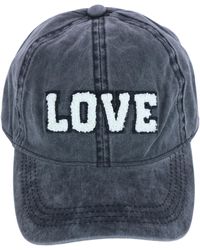 David & Young - Chenille Love Lettered Baseball Cap Hat - Lyst