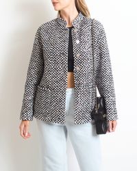 Chanel - 23a Multi-colour Sequin Mid Collar Tweed Jacket - Lyst