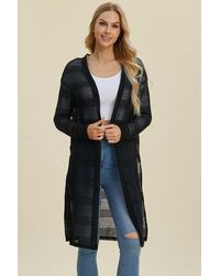 TRUEDAMES - Full Size Open Front Longline Cardigan - Lyst