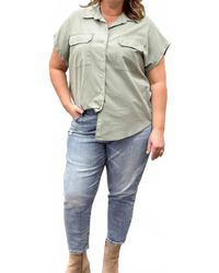 She + Sky - Tessa Button Up Top - Lyst