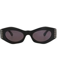 Alaïa - Round-Frame Acetate Sunglasses - Lyst