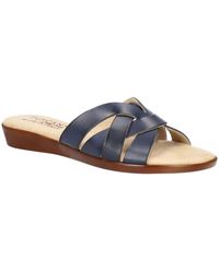 TUSCANY by Easy StreetR - Zanobia Faux Leather Criss-cross Front Slide Sandals - Lyst