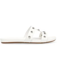 Anne Klein - Ely Embellished Cushioned Footbed T-strap Sandals - Lyst
