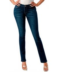 Grace In La - Mid-Rise Denim Straight Leg Jean - Lyst
