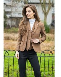 Oliver Tweed Infinity Leather - Oak 2 Piece Set Tweed Blazer Waistcoat - Lyst