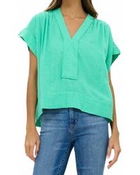 Oliphant - Roll Sleeve V-Neck Top - Lyst