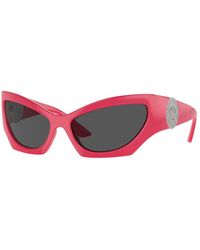 Versace - Sunglasses Cat Eye Full Rim, Frame And Dark Lens Ve4450541787 - Lyst