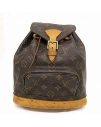 Soho cloth backpack Louis Vuitton Brown in Cloth - 31456717