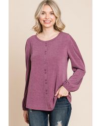 TRUEDAMES - Solid Tr Spandex Long Sleeve Top - Lyst