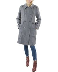 Vince Camuto - Wool Blend Double Breasted Wool Coat - Lyst