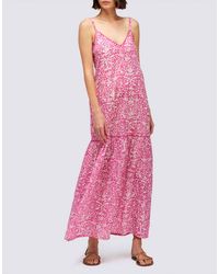 Sundek - Piping And Adjustable Straps Maxi Dress - Lyst