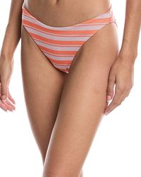 MILLY - Stripe Margot Bikini Bottom - Lyst