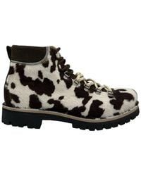 Yoshino - Ankle-Height Boots With Cowhide Pattern And Vibram Sole - Lyst