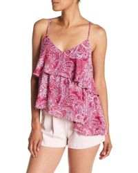 Parker - Paisley Ruffle Tank Top - Lyst