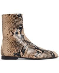 KHAITE - 'Colt' Snake Lear Ankle Boots - Lyst