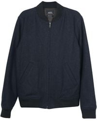 A.P.C. - A. P.C Mouliné Lota Bomber Jacket - Lyst