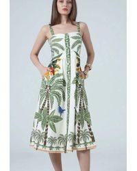 Aylaya - Kennedy Printed Botton Up Midi Dress - Lyst