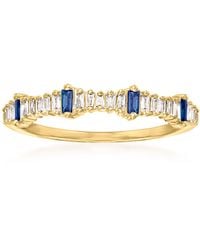 Ross-Simons - Diamond And Sapphire Stackable Ring - Lyst