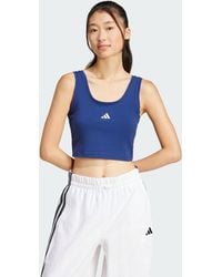 adidas - Essentials Small Logo Cotton Lifestyle Tank Top - Lyst