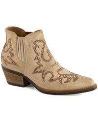 Forastero - Western Style Leather Booties By - Lyst