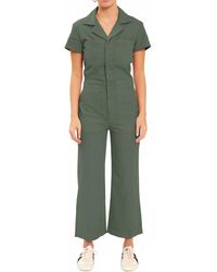 DAZE - Denim Maverick Short Sleeve Jumpsuit - Lyst