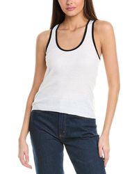 James Perse - Linen-Blend Rib Tank - Lyst