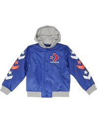 Converse - Star Chevron Bomber Jacket Boys Long Sleeve Hooded Gbo307 - Lyst