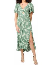 Angie - Floral Knotted Maxi Dress - Lyst