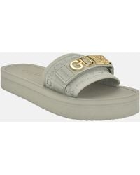 Guess - Peers Logo Slide Sandals - Lyst