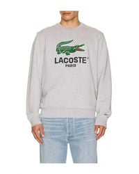 Lacoste - Graphic Croc Non Brushed Fleece Sweatshirt - Lyst