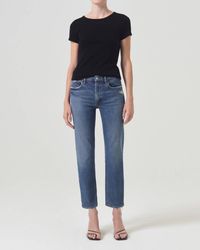 Agolde - Kye Mid Rise Straight Crop Jeans - Lyst