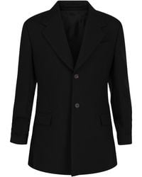 Ferragamo - Notched Lapel Wool Blazer - Lyst