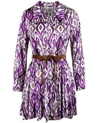 Motel - Printed Viscose Mini Dress - Lyst