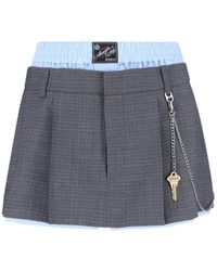 Alexander Wang - Tailored Mini Skirt With Logo Patch - Lyst