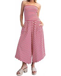 Eesome - Katherine Strapless Wide Leg Jumpsuit - Lyst