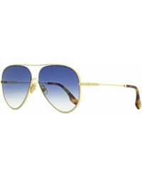 Victoria Beckham - Aviator Sunglasses Vb133s Gold/havana 61mm - Lyst