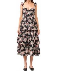 SOFIA The Label - Maddy Floral Midi Dress - Lyst