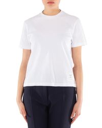 Thom Browne - Cotton Pique Classic Stripe T-Shirt - Lyst