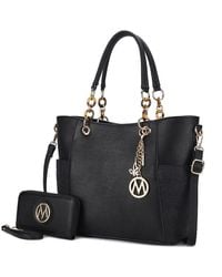 MKF Collection by Mia K - Merlina Embossed Pockets Vegan Leather Tote Bag With Wallet - 2 Pieces - Lyst