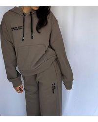 Vintage Havana - Flare Fleece Pant With Flocking Details - Lyst