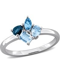 Mimi & Max - Multi-Gem Cluster Ring Sterling - Lyst