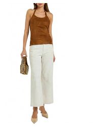 Stouls - Lilou Lamb Leather Wide Leg Pants - Lyst