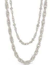 Sterling Forever - Raya Layered Chain Necklace - Lyst