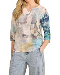 Fdj - Drop Shoulder Notch Neck Top - Lyst