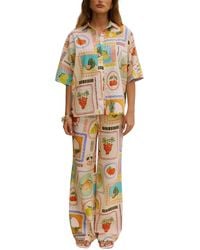 Esea - 2Pc Linen-Blend Shirt & Pant Set - Lyst