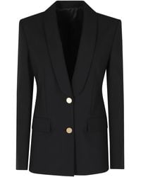 Alberta Ferretti - Tropical Wool Buttons Viscose-Blend Blazer - Lyst