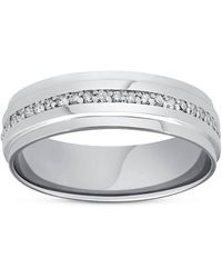 Pompeii3 - Diamond 3/8ct Eternity Ring Wedding Band High Polished 7mm - Lyst