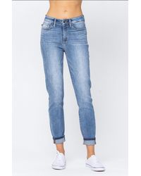 Judy Blue - Slim Fit High Rise Non-distressed Jeans - Lyst