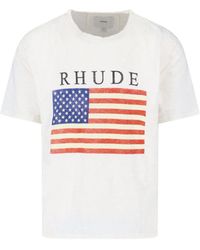 Rhude - Classic T-Shirt With Minimalist Design - Lyst