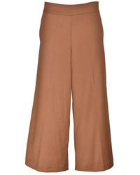 Try Me - Wide-Leg Trousers With Smooth Flat Waistband And Minimalist Design - Lyst